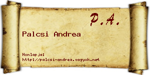Palcsi Andrea névjegykártya