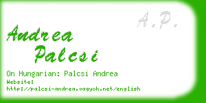 andrea palcsi business card